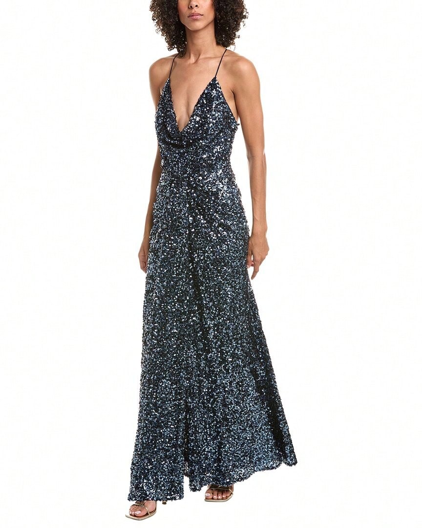 Halston Manon Sequin Gown - Multicolor - View 1
