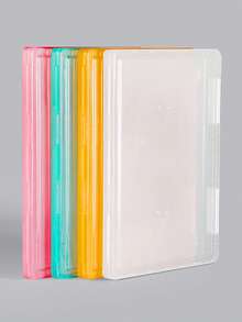 4 Colors Optional A4 Size Transparent Plastic Folder, Multi-Layer Portable Waterproof Storage Box - Suitable For Office And Home Use - Double-Sided Document Organizer Office And School Supplies