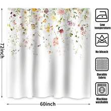 Spring Flower Shower Curtain, Floral Plant Machine Washable Waterproof Fabric Stall Size For Bathroom Bathtub Decor With Hooks 60Wx72H{"Color_name":"Colorful","Size_name":"60\"Wx72\"L(Packof1)"} - Nhiều màu3 - Xem 8
