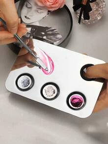 2/1 pezzo Tavolozza per miscelazione trucco in acciaio inossidabile, set tavolozza per miscelazione trucco professionale, strumento per miscelazione fondotinta, accessori per il trucco