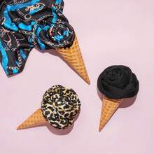 Kiss Colors & Care Soft Satin Hair Wrap Scarf (3-Pack) - Black, 60" XL, Adult Female Hats