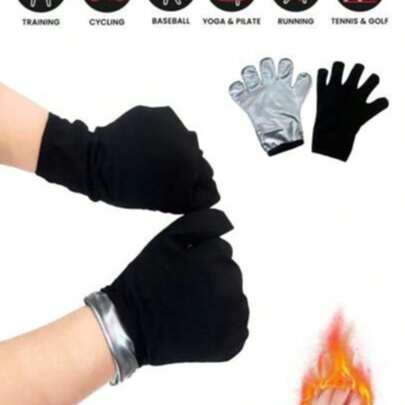 1pc PU Sports Sweat Gloves, Sauna Sweat Absorbing Hand Protector, Moisturizing Smooth Coating, Sweat Enhancing, Suitable For Home Use