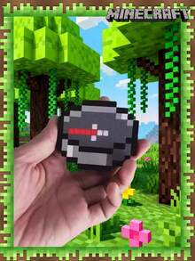 Minecraft 1pc Pixel Style Compass Game Light, Guide Function, Minecraft Night Light, LED Stackable Cartoon Light, LED Night Light, Decorative Environment Light, Sleep Companion Night Light, Rechargeable Night Light, Creative Mine Light Pendant, Fashionable New Creative Light, Ideal Choice For Decoration, Home Theater, Room Decoration, Perfect Gift, Christmas Gift