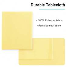 Rectangle Tablecloth - Waterproof Washable Fabric Table Cloth For Dining & Party,54 X 120 Length, Light Yellow{"Size_name":"120\"X54\"(Rectangular)","Color_name":"LightYellow"} - Multicolor5 - View 5