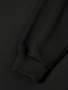 Sudadera gráfica 'Meowy Christmas' para mujer - Negra, informal, con cuello redondo y diseño festivo de gato, ideal para compras navideñas y atuendos acogedores, sudadera de Navidad. - Oscuro - Ver 4