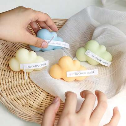 Kleine weiße Wolke Aromatherapie Kerze, süße wolkenförmige Pflanze Sojawachs Heimdekoration, nordische Requisiten, handliche Geschenkbox, beste Party-Essentials Kerzen, Hochzeitsgeschenke, Wohnzimmer Dekoration, Ornamente, Haus Dekoration, Ornamente, Haus Geburtstagsdekoration, Schlafzimmer Dekoration, Haus Dekoration, Geburtstagsgeschenk, Zimmer