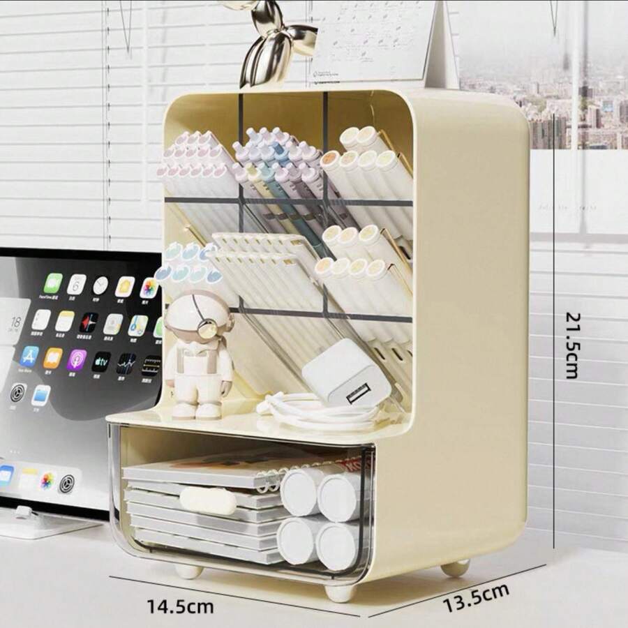Desk Organizer With 6 Top Dividers And Drawer | Perfect For Quick And Efficient Organization - Nhiều màu - Xem 1