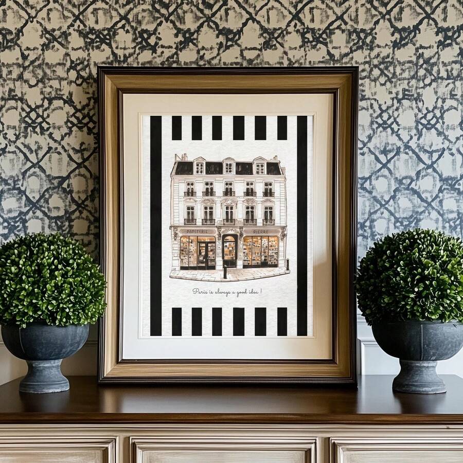1 tấm minh họa cửa hàng Paris không khung, tranh vẽ đường nét kiểu Pháp treo tường, tranh in màu nước Paris, trang trí phòng theo phong cách tối giản, áp phích Funky, trang trí phòng ngủ, tranh in treo tường, đồ dùng cần thiết cho ký túc xá đại học, trang trí phòng, trang trí phong cách đồng quê Pháp, quà tặng thanh lịch cho phòng khách, văn phòng, trang trí nhà cửa - Nhiều màu - Xem 1