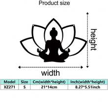 1 Stück Buddha Statue & Lotus Blume Zen Wanddekoration - Moderne Innen-/Außendekoration, Yoga Studio Meditationsraum Akzent - Personalisiertes Einweihungsgeschenk, Keine Elektrizität erforderlich, hochwertige Metallverarbeitung, Kunstwerk, handgefertigt, tolles Geschenk