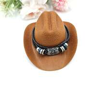 1 件迷你牛仔帽，带串珠带 - 时尚毛毡派对帽，适合生日、宠物配饰和主题活动，仅可手洗，生日派对帽 | 时尚帽檐帽 | 耐用毛毡材料 - 彩色 - 查看 7