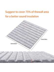 23.6 X 35.5 Inch (6 Pcs 12 Inch) 3D Acoustic Velvet Wall Panels - Removable Adhesive Wall Tiles For Soundproofing, Memo Board, Photo Display, Bulletin Board, Message Board, Life & Work Planning Wall, Decorative Panels, Ideal For Home Office Wall Decor, Suitable For Home, Office And School DIY Enthusiasts, Great For Housewarming Decor, Back To School Supplies, Christmas, New Year Renovation Accessories, New Year Gift - one-size - View 6