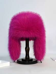 1顶加厚仿狐狸毛猎帽,帽子围巾套装,适合秋冬季户外活动,保暖百搭,可用于徒步、滑雪、骑行和日常佩戴,复古亚克力渔夫帽,保暖内衬飞行员帽,万圣节礼物 - A - 查看 34