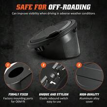 Fuel Filler Door Cover Gas Cap Cover Compatible With 2018-2024 JL JLU 2/4 Door, Aluminum Gas Cap-Black