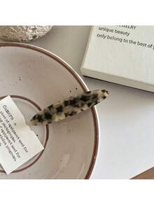 1 pieza Pinza de pelo de estilo casual y deportivo, de alta gama con clip de resorte de ácido acético, adecuada para recogerse el cabello en media cola o cola baja, con diseño sencillo de hoja de sauce, accesorio de pelo para mujer apto para uso diario, escuela, vacaciones en la playa, trabajo, ir de fiesta, regalo de cumpleaños, vuelta al cole, versátil