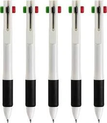 Cambond 4-In-1 Multicolor Pen 1.0mm - 4-Color Retractable Ballpoint Pens Nurse Pens For Office School Supplies Students Gift, 5 Pack(White) - 1_ - Xem 1