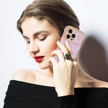 For IPhone 14 Pro Max Case Wave Wavy Phone Cases With Love Heart, Luxury Plating Edge Cute Curly Shape Cover For Women Girls, Thin Slim Soft TPU Rubber Shockproof Protective Cover, Purple{"Color_name":"Purple","Size_name":"ForiPhone14ProMax-6.7inch"} - 多色16 - 查看 7