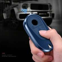 Funda de cuero de aleación para llave de coche, cubierta de carcasa para Mercedes Benz W223 Clase S300 S350 S450 S500 C300 C200 C260, accesorios de estilo - Negro - Ver 4