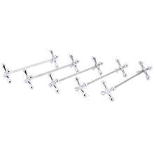 Funnuf Silver Zinc Alloy Flower Chopsticks Rest Spoons Stand Forks Knifes Holder Pack of 5 - como en la foto - Ver 1