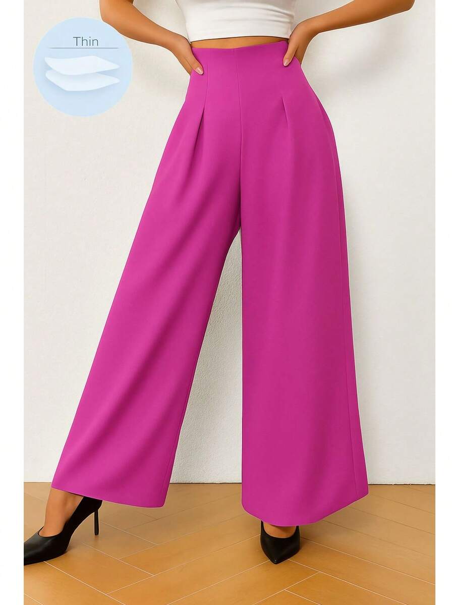 Pantalón de Pata de Elefante, Ultra ligero, tela Cey - Rosa Fucsia - Ver 1