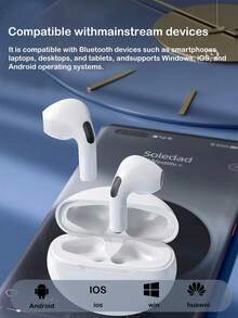 迷你无线立体声耳塞，触控降噪无线运动耳机，电池寿命长，高品质音频 - 紫色 - 查看 4