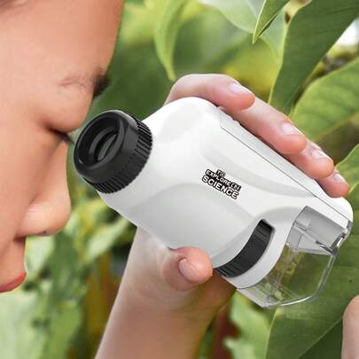 Portable Handheld Microscope - Scientific Exploration And Observation Tool. Suitable For Outdoor Nature Observation, Science Education Subjects, And Exploring The Microscopic World. A Popular Science And Education Item. Lightweight Design With Clear Observation Effects, Infusing Convenience And Fun Into Scientific Exploration