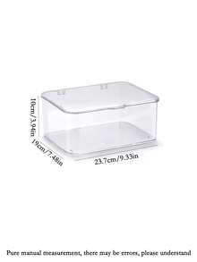 1pc Transparent Tea Set Storage Box, Covered With Dust-Proof And Insect Proof Acrylic Large Capacity Storage Box, Suitable For Home Kitchen And Living Room Storage Of Tea Bowls, Stackable Desktop Storage Box, Suitable For Home, Tea House, Beverage Shop, Christmas And Halloween, Home Storage Decoration Box