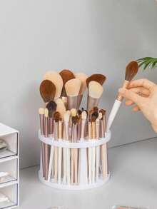 1 Buah Tempat Kuas Makeup Putar Multifungsi, Organizer Kuas Makeup Meja, Rak Penyimpanan Kuas Makeup, Stand Display Ringan, Organizer untuk Pensil Alis dan Kuas Makeup, Tempat Pena Multi-Slot, Organizer Penyimpanan Meja untuk Pelajar, Penyimpanan Alat Makeup Multi-Kompartemen yang Dapat Dilepas, Organizer Meja Rias Tahan Debu dan Lembap, Tempat Kuas Makeup Kapasitas Besar - MultiWarna - View 3