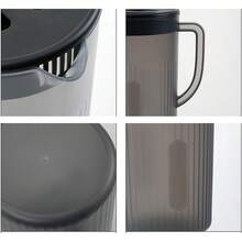 EstiloJarra de Plástico de 2,7 L con Tapa, Jarra de Agua Fría Resistente a Altas Temperaturas de Gran Capacidad para Jugo, té, Apariencia Exquisita (Negro)Versión mejorada - Verde oscuro - Ver 9