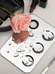 2/1 pezzo Tavolozza per miscelazione trucco in acciaio inossidabile, set tavolozza per miscelazione trucco professionale, strumento per miscelazione fondotinta, accessori per il trucco