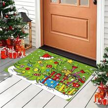 1pc Whoville Christmas Pattern Anti Slip And Washable Floor Mat, Christmas Decoration, Used For Living Room/ Bedroom/ Dining Room/ Hallway/ Laundry Room/ Kitchen/ Balcony, Beautiful Home Decoration, Christmas Floor Mat, Christmas Decorations For Home, Christmas Doormat, Home Holiday Setup, Seasonal Doormat, Whoville Design, Decorative Doormat, Machinemade Mat, Material, Holiday Mat, Festive Mat, Christmas Shoppers, Seasonal Decor Lovers