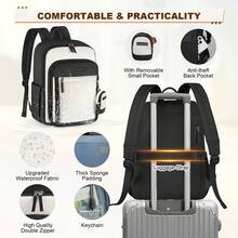 NEWHEY 15.6英寸女士防水轻便笔记本电脑背包，适合商务、大学和办公室使用，适合学生、专业人士和商务旅行者