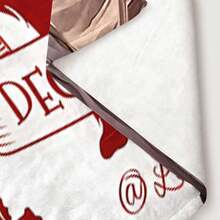 1pc Christmas Deer Printed Super Soft Blanket, Digital Printing Blanket For Air Conditioning, Office Nap, Vintage Casual Throw Blanket