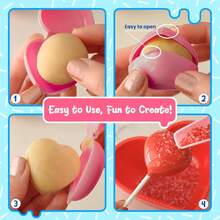 4 件蛋糕棒棒糖模具套装 - 心形/圆形/扁平/纸杯蛋糕形，手动塑料 DIY 烘焙工具，不粘，适用于蛋糕棒棒糖、棒棒糖、迷你蛋糕、生日派对/婚礼/迎婴派对烘焙配件、圣诞装饰模具、圣诞工艺材料、圣诞装饰模具、圆形模具、蛋糕棒棒糖材料、蛋糕棒棒糖模具形状、蛋糕模具、蛋糕棒棒糖模具、星形蛋糕棒棒糖模具 - 彩色 - 查看 10