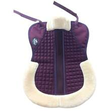 TGW RIDING 1pc Horse Half Saddle Pad, A Pressure-Reducing Faux Fur Padding With An Attractive Faux Fur Trim Protruding At The Back Of The Saddle