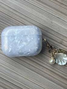 兼容苹果4代，贝壳图案耳机保护套，适用于Pro 2、Pro 3，不含耳机 - 白色 - 查看 12