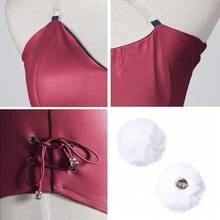 Womens Bunny Costume Girl Suit Senpai Cosplay Anime Role Costume One Piece Bodysuit Stockings Set{"Size_name":"5X-Large","Color_name":"Red-RemovablePadded"} - Có thể tháo rời màu đỏ - Xem 6