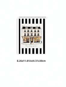 1 tấm minh họa cửa hàng Paris không khung, tranh vẽ đường nét kiểu Pháp treo tường, tranh in màu nước Paris, trang trí phòng theo phong cách tối giản, áp phích Funky, trang trí phòng ngủ, tranh in treo tường, đồ dùng cần thiết cho ký túc xá đại học, trang trí phòng, trang trí phong cách đồng quê Pháp, quà tặng thanh lịch cho phòng khách, văn phòng, trang trí nhà cửa - Nhiều màu - Xem 13