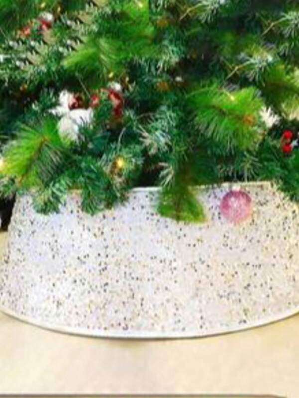 36 Zoll weicher Plüsch weiß Stoff Weihnachtsbaum Rock, elegante einfarbige Weihnachtsbaum Dekoration, anderer Verschlusstyp