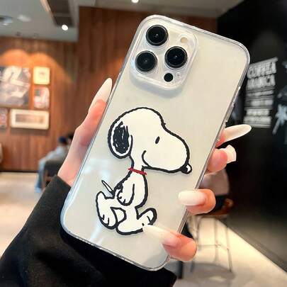 SNOOPY 官方授权透明防摔史努比卡通人物手机壳，兼容 16 Pro Max/13/14/15/17，高透明度保护壳，摄像头开孔精准，兼容三星、Nothing、Pixel、INFINIX、苹果、红米等品牌手机。