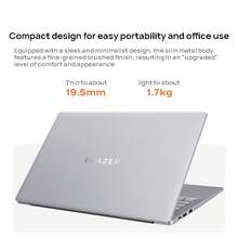 Lenovo A15H 笔记本电脑，品牌：Yineng 笔记本电脑，AMD Ryzen R5-7430U，15.6 英寸 FHD 护眼显示屏，大容量电池，16GB+512GB SSD，轻薄办公笔记本电脑，银灰色 - 銀灰色 - 查看 4