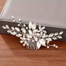 1pc Casual Elegant ABS Plastic Hair Comb, Suitable For Party, Wedding, Bride, All Seasons