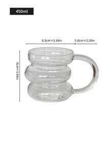 1pc Clear Mug Back To School - Clear - View 12