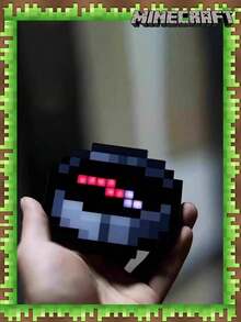 Minecraft 1pc Pixel Style Compass Game Light, Guide Function, Minecraft Night Light, LED Stackable Cartoon Light, LED Night Light, Decorative Environment Light, Sleep Companion Night Light, Rechargeable Night Light, Creative Mine Light Pendant, Fashionable New Creative Light, Ideal Choice For Decoration, Home Theater, Room Decoration, Perfect Gift, Christmas Gift