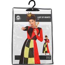 Fiestas Guirca Queen Of Hearts Costume For Adults, Fantasy Queen Of Hearts Play Costume, Party And Cosplay Outfit, Available In Multiple Sizes, Perfect For Themed Celebrations, Carnival, And Costume Fashion Events - Multicolor - View 2