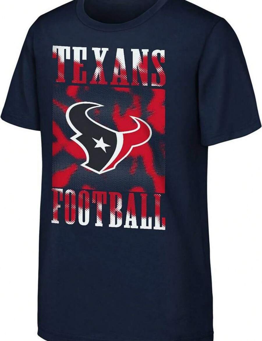 Team Rel Youth Houston Texans Garage Hero Navy T-Shirt.Jpg220G Heavyweight Cotton T-Shirt For And Wo – Crafted From Thick, Breathable Pure Cotton For Lasting Comfort And Durability. Perfect For Work, Gym, Travel, Casual Outings, Outdoor Sports, And Layering In All Seasons. Great For School, Streetwear, Or Just Relaxing At Home. - Đen 3 - Xem 1