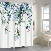 Eucalyptus Extra Long Shower Curtain, Watercolor Green Leaves Plant Floral Spring Nature Waterproof Fabric Machine Washable With Hooks For Bathroom Bathtub Decor 72Wx78H{"Color_name":"BlueGreen","Size_name":"72\"Wx78\"L(Packof1)"} - Nhiều màu5 - Xem 4