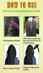 Goiple Braid Mousse, 8 Fl Oz For Braids Twist, Locs - Long-Lasting Hold, Frizz Control, High Shine And Moisturizes, Sugar Melon Fragrance - MàuA - Xem 6