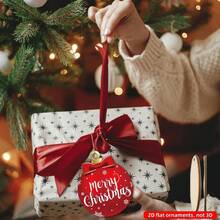 12pcs/36pc Christmas Ball Pendant Wooden Pendant Christmas Decoration ,2D Three-Dimensional Ornaments, Not 3D. This Pendant Is A Wooden Flat Single-Sided Pendant, Not A Sphere Home Decoration Decoration Decoration Family Atmosphere Christmas Tree Decoration Pendant, Party Decoration Supplies - Wooden Pendant Christmas Decoration-christmas Tree Decoration - View 6