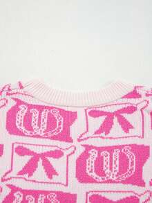 Acelitt 女士时尚宽松撞色西部风毛衣，冬季 - 彩色 - 查看 6