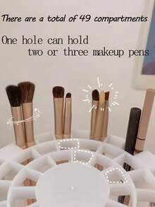 1 Buah Tempat Kuas Makeup Putar Multifungsi, Organizer Kuas Makeup Meja, Rak Penyimpanan Kuas Makeup, Stand Display Ringan, Organizer untuk Pensil Alis dan Kuas Makeup, Tempat Pena Multi-Slot, Organizer Penyimpanan Meja untuk Pelajar, Penyimpanan Alat Makeup Multi-Kompartemen yang Dapat Dilepas, Organizer Meja Rias Tahan Debu dan Lembap, Tempat Kuas Makeup Kapasitas Besar - MultiWarna - View 8